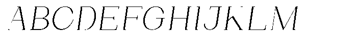 Bleshil Extra Light Slant Font UPPERCASE