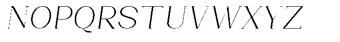 Bleshil Extra Light Slant Font UPPERCASE