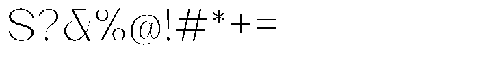 Bleshil Extra Light Font OTHER CHARS