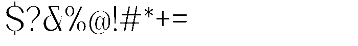 Bleshil Light Condensed L-T Font OTHER CHARS