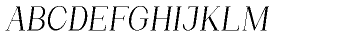 Bleshil Light Condensed Slant L-T Font