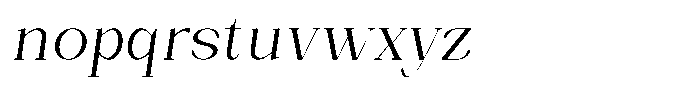 Bleshil Light Condensed Slant Font LOWERCASE