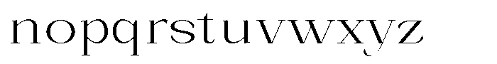 Bleshil Light Expanded L-T Font LOWERCASE