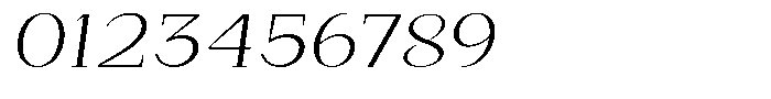 Bleshil Light Expanded Slant L-T Font OTHER CHARS