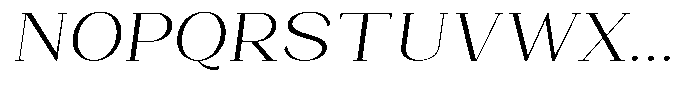 Bleshil Light Expanded Slant L-T Font UPPERCASE