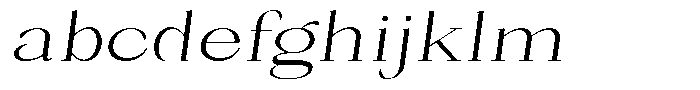Bleshil Light Expanded Slant L-T FONT