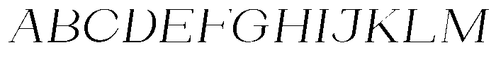 Bleshil Light Expanded Slant Font UPPERCASE