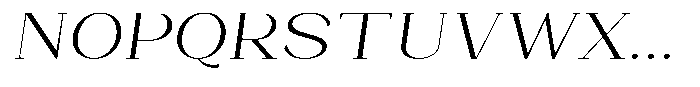 Bleshil Light Expanded Slant Font UPPERCASE