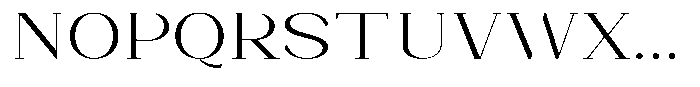 Bleshil Light Expanded Font UPPERCASE