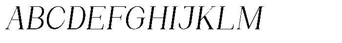 Bleshil Light Semi Condensed Slant Font UPPERCASE