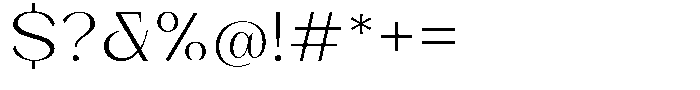 Bleshil Light Semi Expanded L-T Font OTHER CHARS