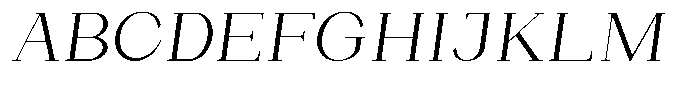Bleshil Light Semi Expanded Slant L-T Font