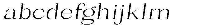 Bleshil Light Semi Expanded Slant L-T FONT