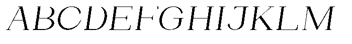 Bleshil Light Semi Expanded Slant Font UPPERCASE