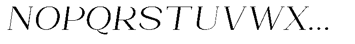 Bleshil Light Semi Expanded Slant Font UPPERCASE