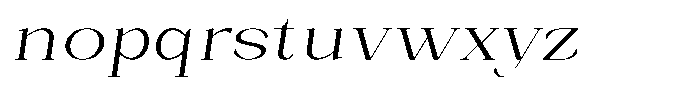 Bleshil Light Semi Expanded Slant Font LOWERCASE