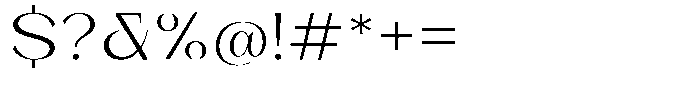Bleshil Light Semi Expanded Font OTHER CHARS