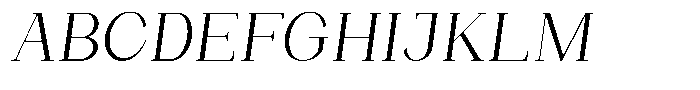 Bleshil Light Slant L-T Font UPPERCASE