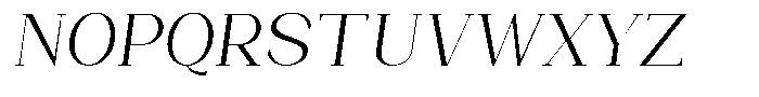 Bleshil Light Slant L-T Font UPPERCASE