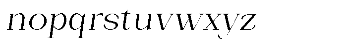 Bleshil Light Slant L-T Font LOWERCASE