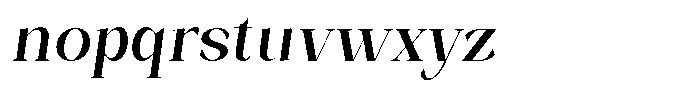 Bleshil Medium Condensed Slant L-T Font LOWERCASE