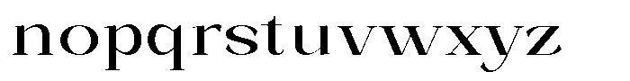 Bleshil Medium Expanded L-T Font LOWERCASE
