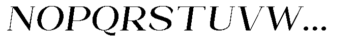 Bleshil Medium Expanded Slant L-T Font UPPERCASE