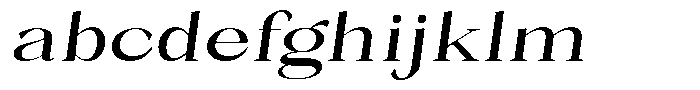 Bleshil Medium Expanded Slant L-T FONT