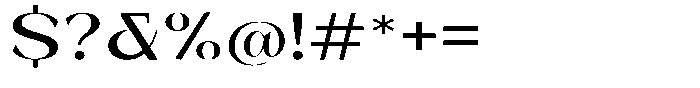 Bleshil Medium Expanded Font OTHER CHARS