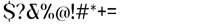Bleshil Medium Semi Condensed L-T Font OTHER CHARS