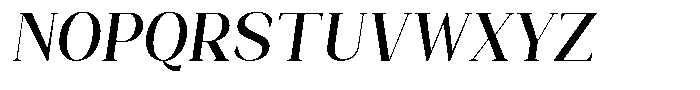 Bleshil Medium Semi Condensed Slant L-T Font UPPERCASE