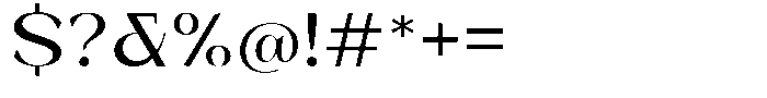 Bleshil Medium Semi Expanded L-T Font OTHER CHARS