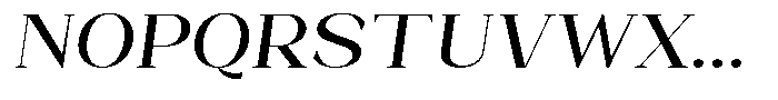 Bleshil Medium Semi Expanded Slant L-T Font UPPERCASE