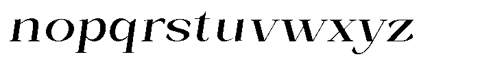 Bleshil Medium Semi Expanded Slant L-T Font LOWERCASE