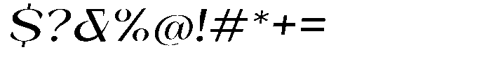 Bleshil Medium Semi Expanded Slant Font OTHER CHARS