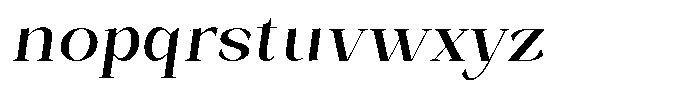 Bleshil Medium Slant L-T Font LOWERCASE
