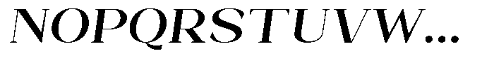 Bleshil Semi Bold Expanded Slant L-T Font UPPERCASE