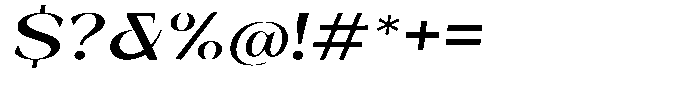 Bleshil Semi Bold Expanded Slant Font OTHER CHARS