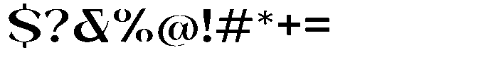 Bleshil Semi Bold Semi Expanded Font OTHER CHARS