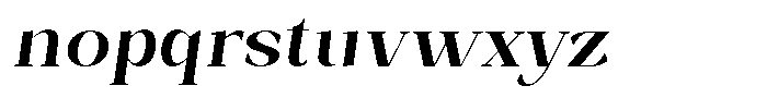Bleshil Semi Bold Slant L-T Font LOWERCASE