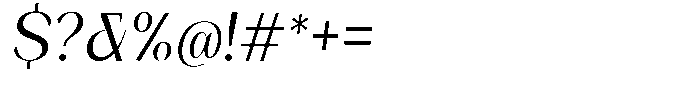 Bleshil Semi Condensed Slant L-T Font OTHER CHARS