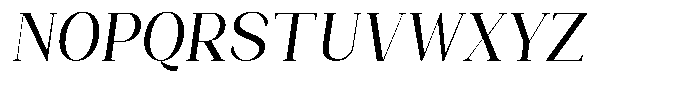 Bleshil Semi Condensed Slant L-T Font UPPERCASE