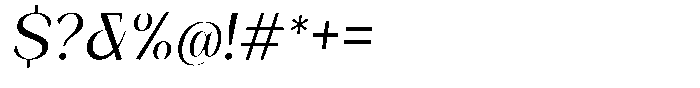 Bleshil Semi Condensed Slant Font OTHER CHARS
