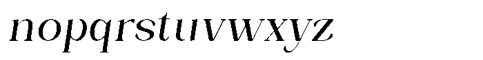 Bleshil Semi Condensed Slant Font LOWERCASE