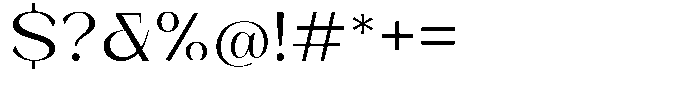 Bleshil Semi Expanded L-T Font OTHER CHARS