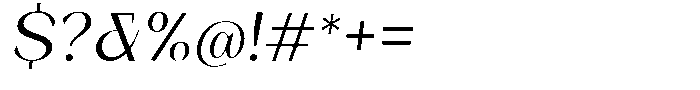 Bleshil Slant L-T Font OTHER CHARS