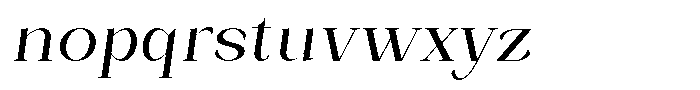 Bleshil Slant L-T Font LOWERCASE