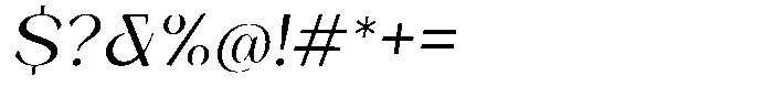 Bleshil Slant Font OTHER CHARS