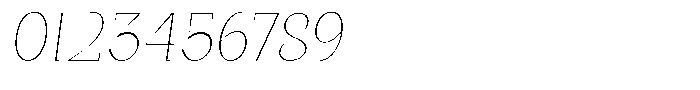Bleshil Thin Condensed Slant L-T Font OTHER CHARS