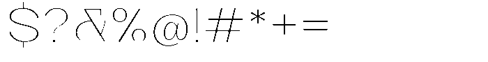 Bleshil Thin Expanded L-T Font OTHER CHARS